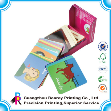 Custom educational playing game card printing